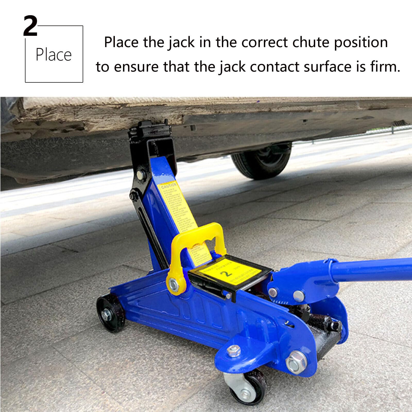 Suelo Jack 2 toneladas de carro hidráulico Jack Heavy Duty para mantenimiento de garaje, zona de elevación 135 mm - 320 mm con maletín de transporte