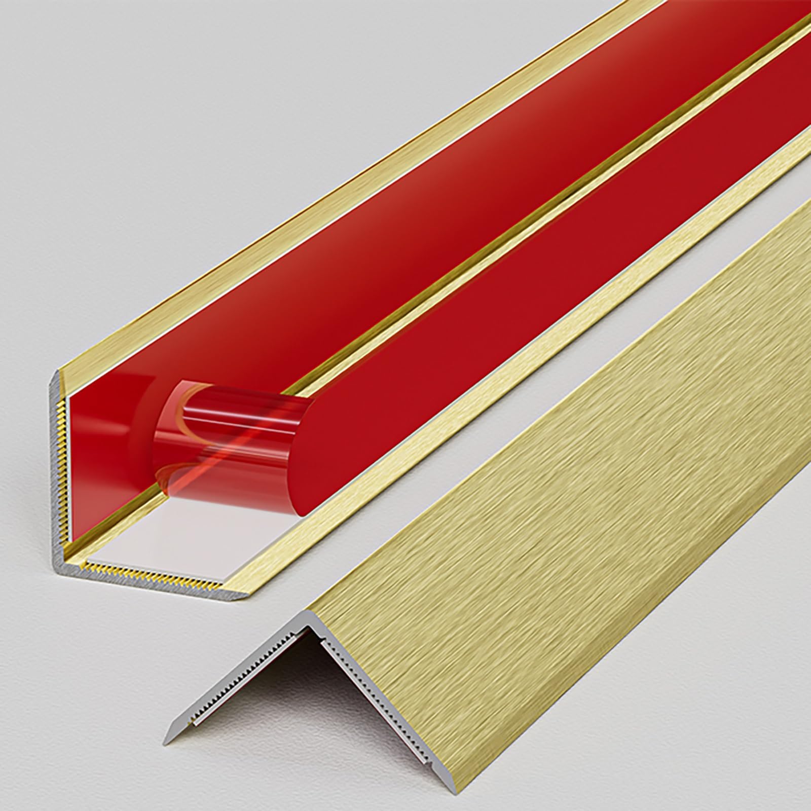 Ugzpwqlnx Brushed Glossy Gold Door Floor Threshold Transition Strip, Multicolor Edging Transition Corner Threshold Strips For Tile Wood Laminate