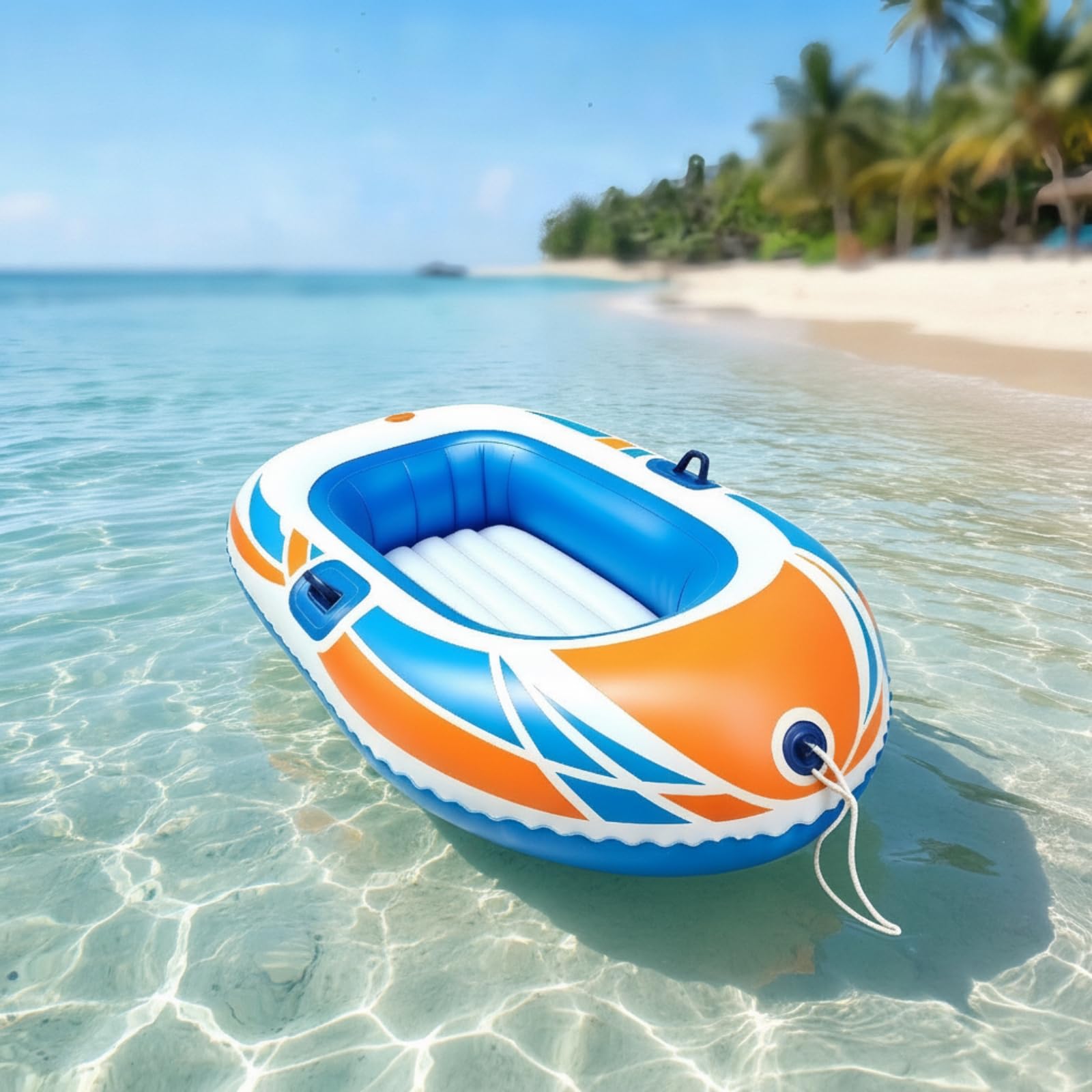 Inflable con Resistente Balsa, Style to 5, Naranja Y Negro
