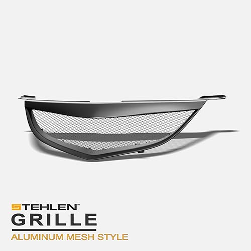 Miniatura 2 de 642167821328 Compatible con Mazda Mazda3 2004-2006 4 puertas Sedan de malla de aluminio para parachoques delantero, negro mate