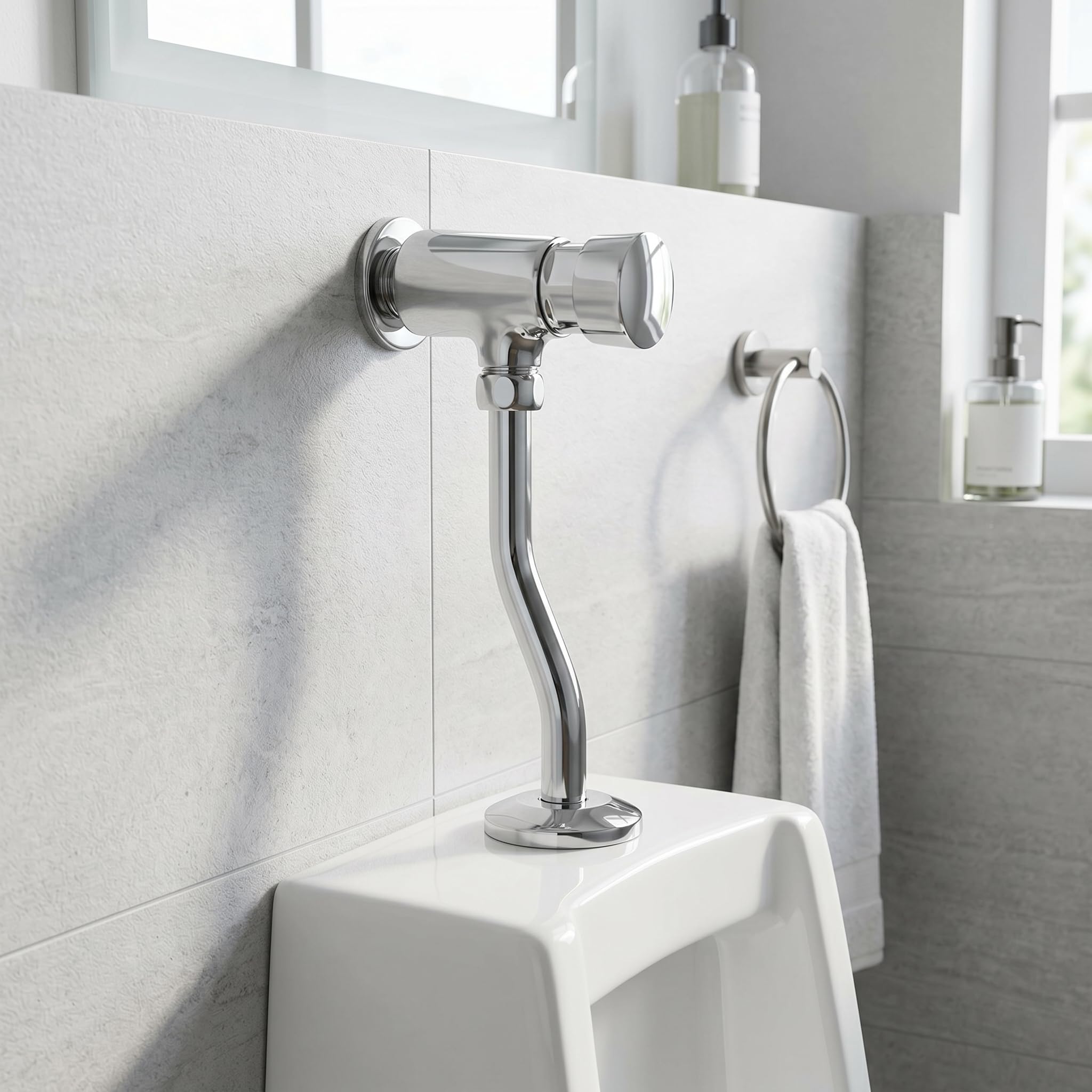 WC-Spülventil Urinal-Spülventil Set Multifunktions G1/2 Wandmontage Handpresse Spülwerkzeug für Badezimmer WC-Zubehör Badzubehör Badezimmer-WC Spülungsventil