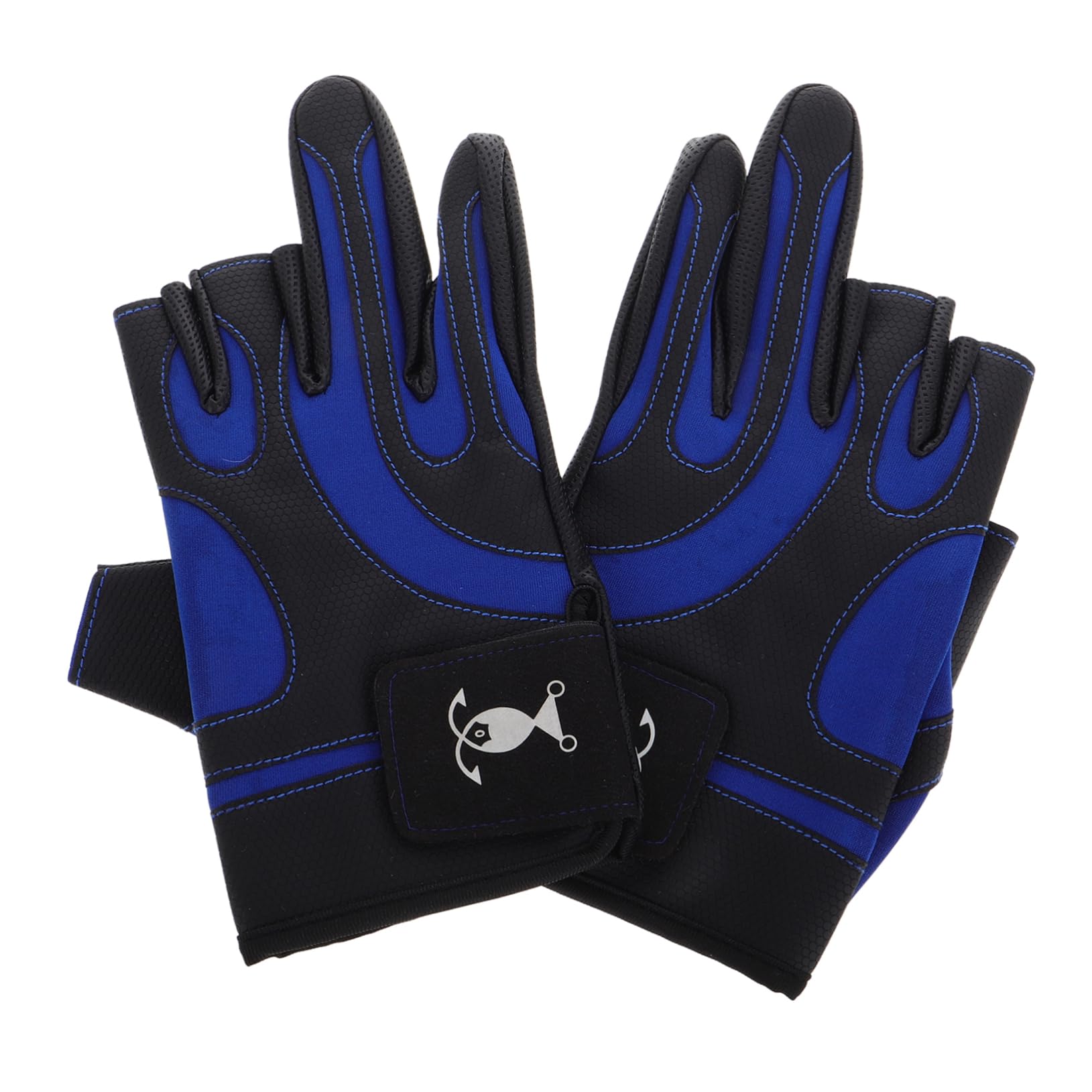 GOOHOCHY Fishing Tackle 3-Finger Access Slip-Resistant Uv Protection Adjustable Fit Night Fishing Gloves