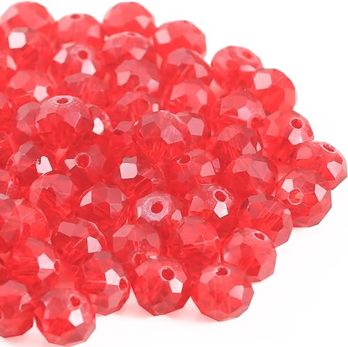 Miniatura 8 de Briolette Cuentas de cristal facetadas Rondelle sueltas, cuentas espaciadoras de cristal a granel para manualidades, pulseras, collares, aretes,