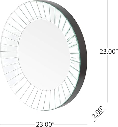 Miniatura 9 de GDF Studio Espejo plisado plano moderno Hedda