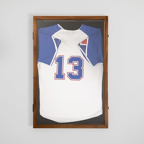 Miniatura 5 de Flash Furniture Banks - Estuche de exhibición de jersey, tubo de PVC colgante, parte trasera forrada de terciopelo, inserto de hoja de espuma,