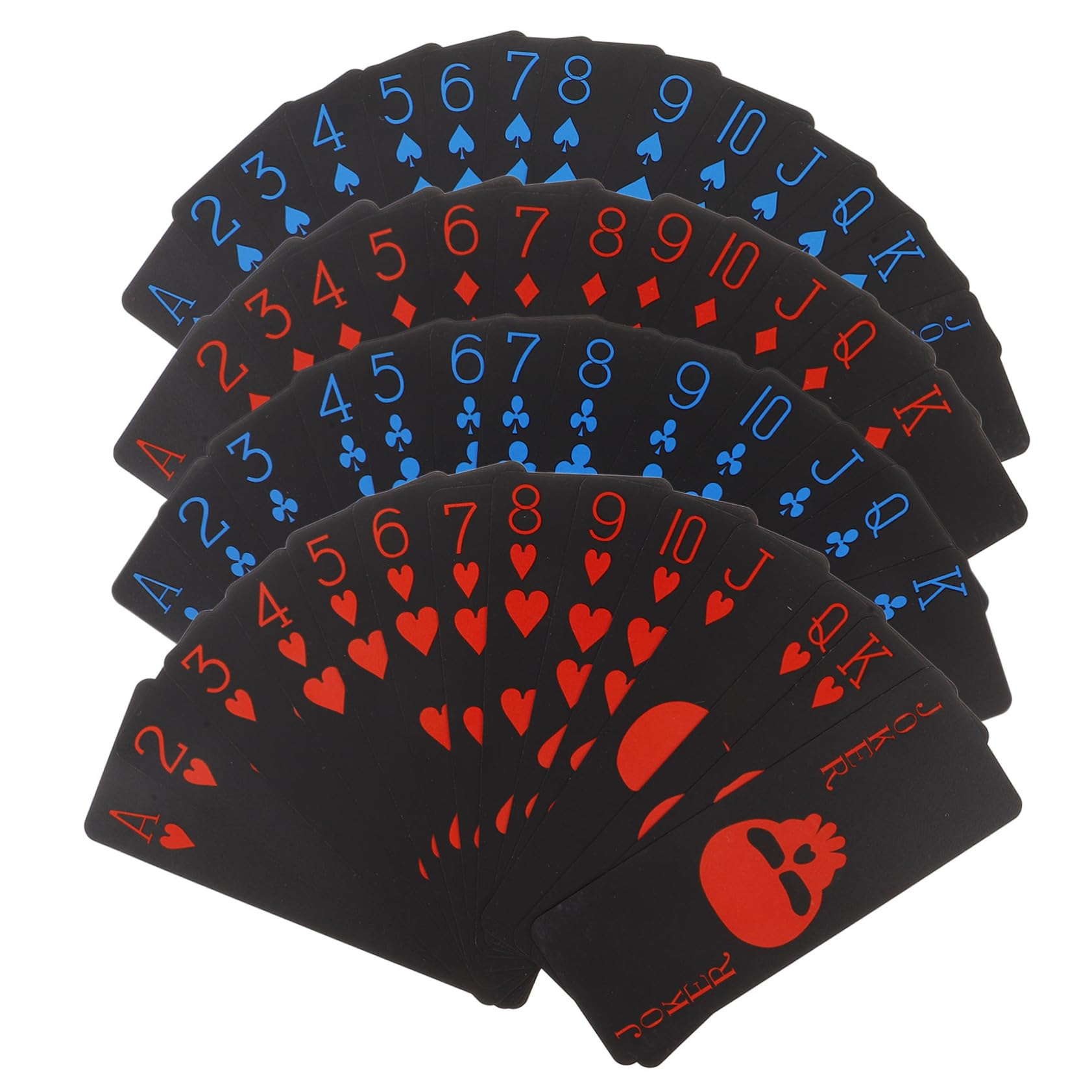 Sosoport Carte Da Gioco Impermeabili in Plastica Pvc Nera Opaca Di Carte Da Poker Design Tema Teschio Resistenti Schizzi e Usura Per Giochi Di Poker e Feste