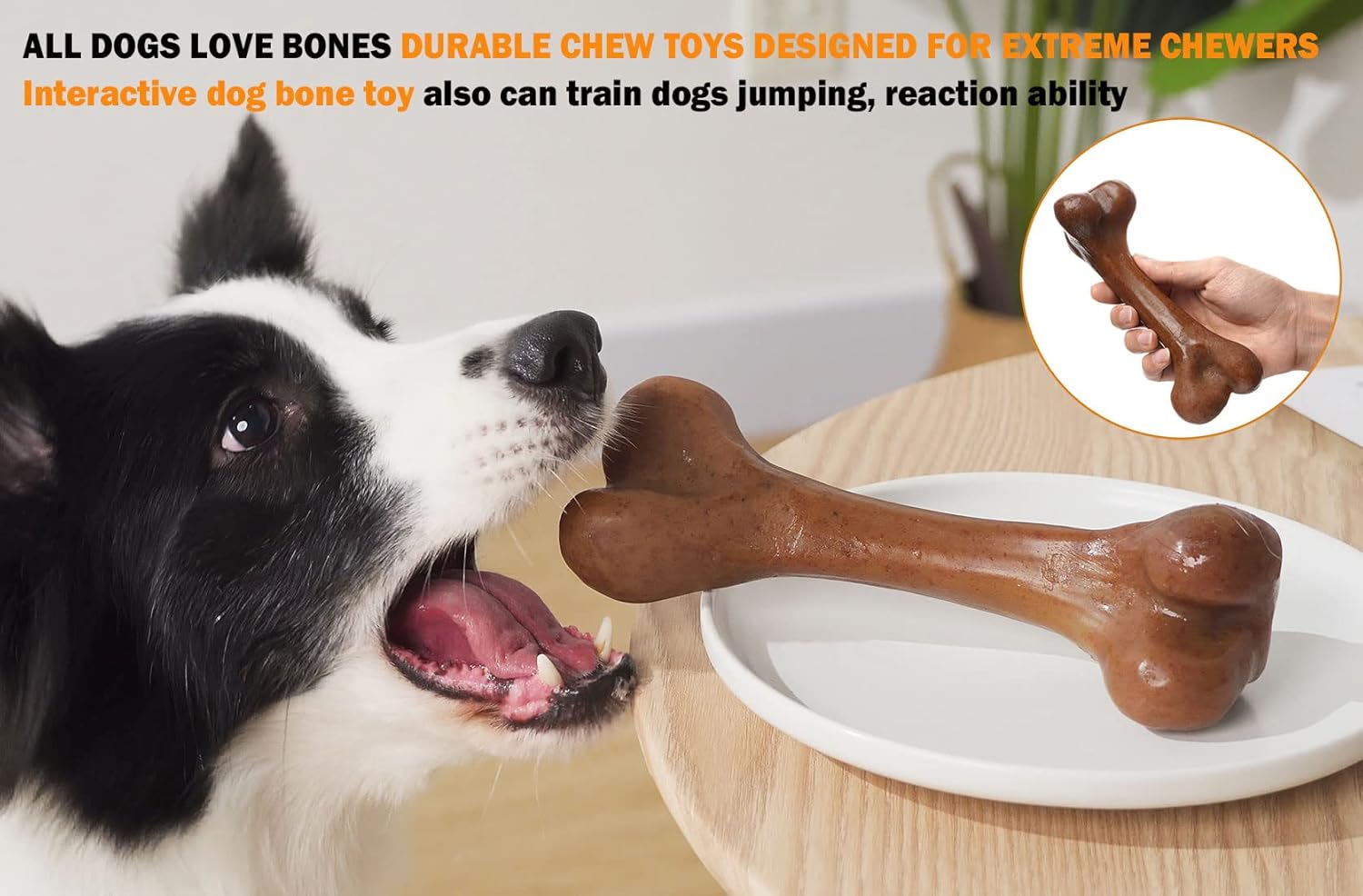 Pet Supplies : UXVA Dog Toys for Aggressive Chewers, Indestructible Nylon Bone Dogs Chew Toys, Durable Tough Puppy Teething Toys, Interactive Dog Toys for Medium Large Breed, Lifetime Replacement : 