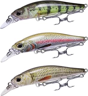 Wobbler Lucio Set,Minnow Flotante de 9.0cm/9.0g con Recubrimiento Biomimético, Ideal para Lanzamientos de Media y Larga Distancia, Amantes de la Pesca