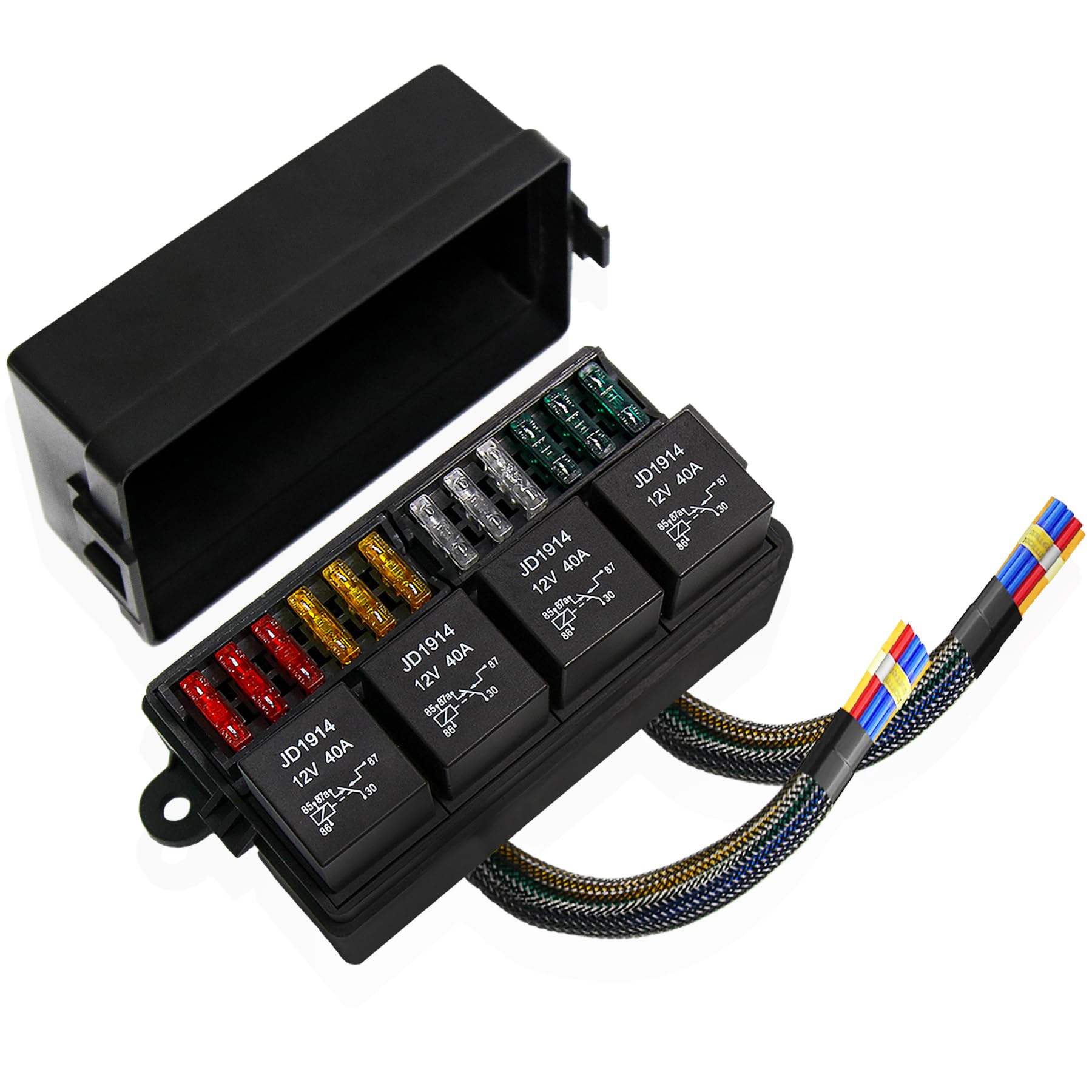 Buy 12v Fuse and Relay Box PreWired Fuse 12v Relay Box with 4 Relays