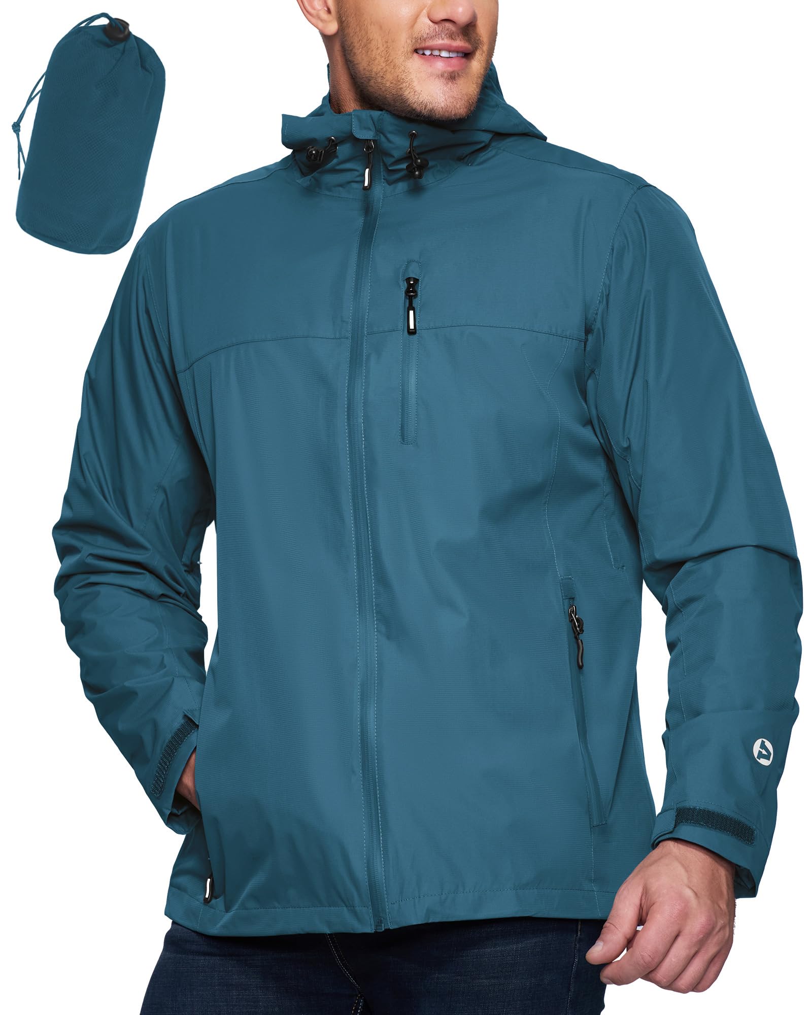Outdoor Ventures Men's Packable Rain Jacket
