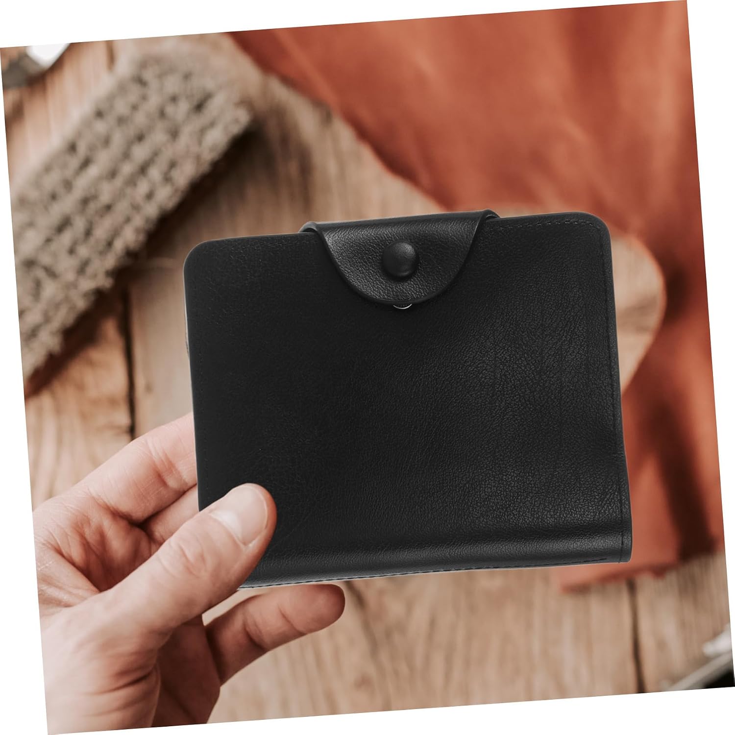 Men's Card Case Wallet with 40 Slots, PU Leather Bifold Organizer