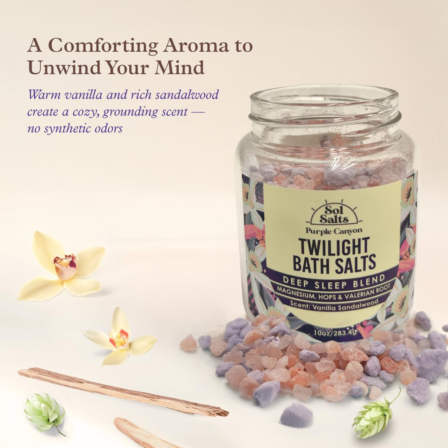 Amazon.com : PURPLE CANYON SolSalts Twilight Deep Sleep Bath Salts