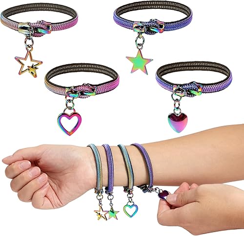 4 pulseras antiestrés con cremallera para autismo, TDAH y ansiedad, herramientas sensoriales de mano para aliviar el estrés para adolescentes,