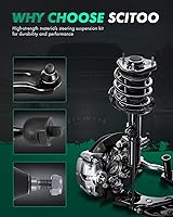 Vista 4 de SCITOO Kit de suspensión de 2 piezas, 2 estabilizadores de pasajeros de accionamiento frontal, barra estabilizadora de eslabones para Nissan Xterra
