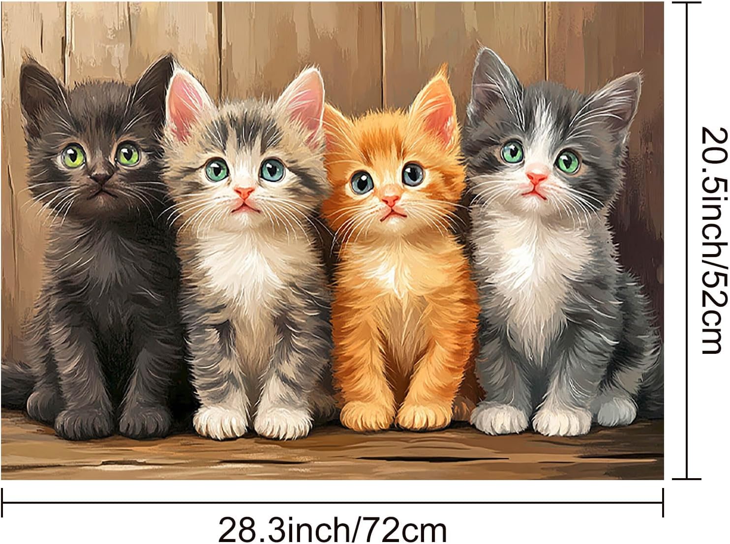 HOMETITUTE Four Cute Cats Stove Top Cover 28x20 Inch Diatomite Glass Stovetop Protector Mat Kitchen Decor Electric Stove Glass Top Cover Heat Resistant Flat Mat