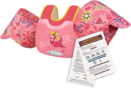 Dark Lightning USCG Coast Guard Approved Toddler Swim Vest for Age 2/3/4/5/6/7 Years Old, Kids Life Jackets with Arm Floaties 30-50 Pounds,Baby