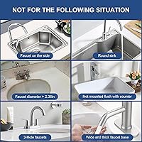 Vista 2 de Protector contra salpicaduras de cocina para fregadero, alfombrilla de silicona para grifo de fregadero, protector contra salpicaduras para grifo