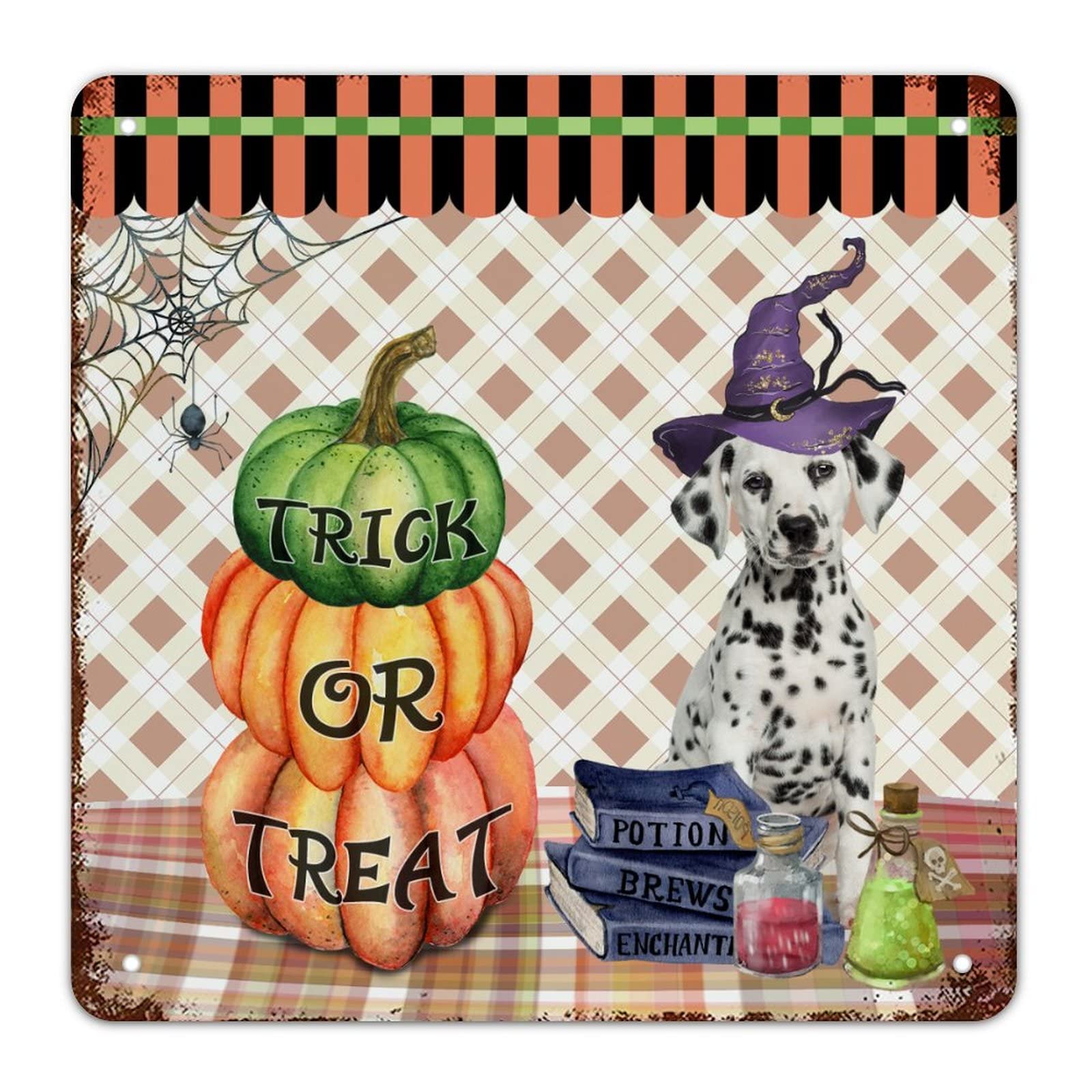 Panneau Halloween bouledogue français pour décoration murale de salon rustique