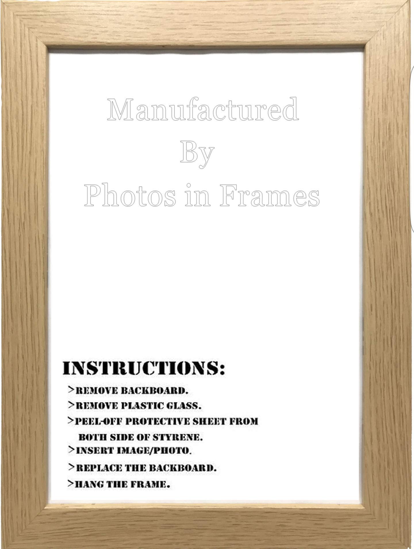 Picture Frame Photo Frame Poster Frame Black/White/Oak (Oak, 70 X 100cm (27.5" X 39.4"))