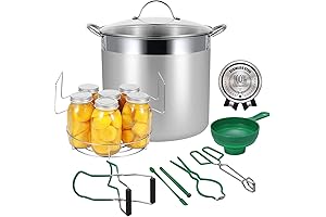 9-Piece Stainless Steel Water Bath Canning Pot Kit for Waterbath Canning