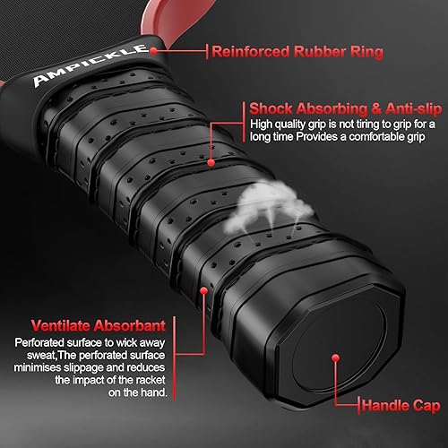 Miniatura 3 de Paleta de pickleball, juego de 2 palas de pickleball de fibra de vidrio, raquetas de pickleball de superficie esmerilada, estándares USAPA, paleta