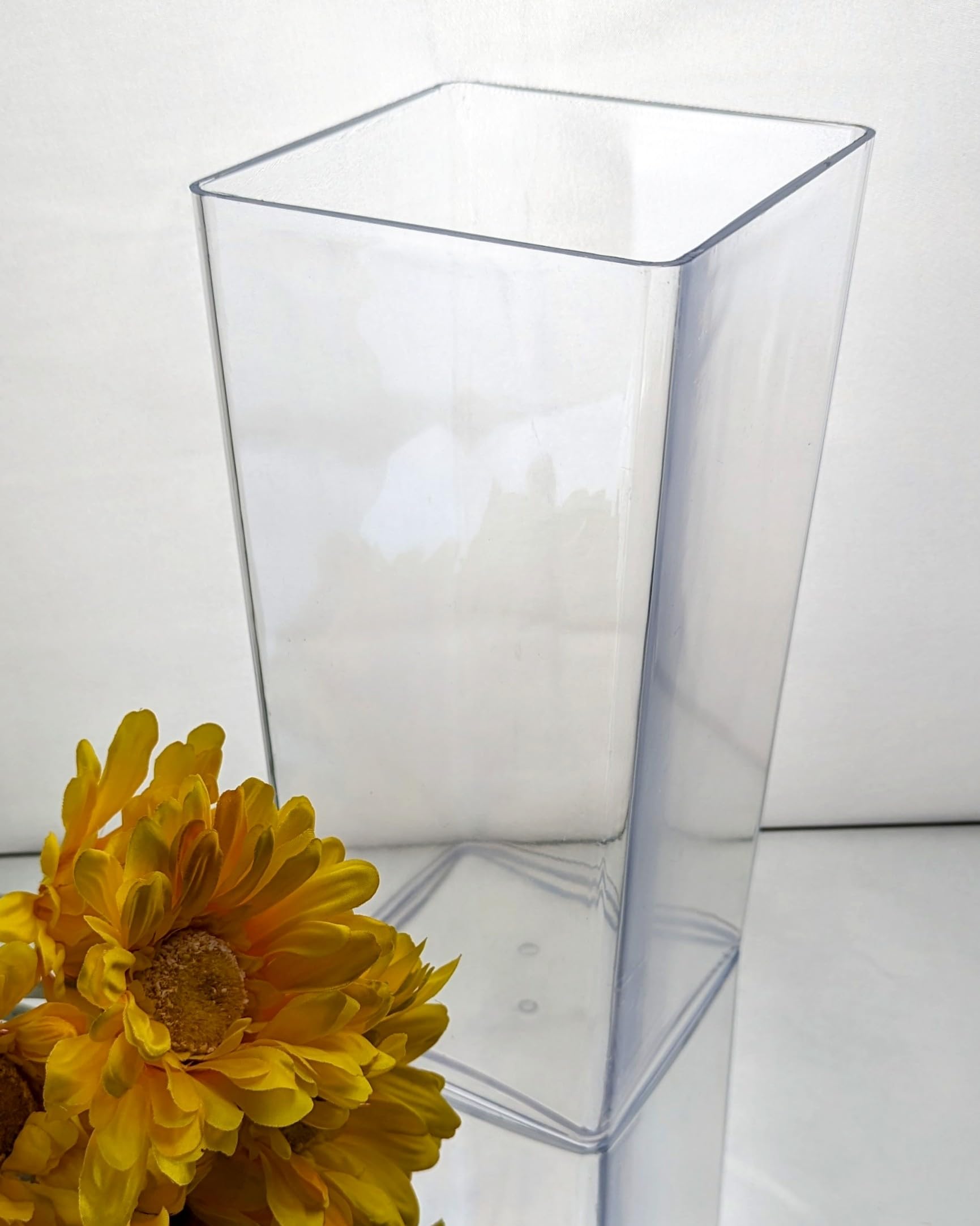 Acrylic Cube Vases - 10cm, 15cm, and 18cm - Vases for Flowers Candles, and Succulents - Modern and Stylish. (1 Vase, 12cm x 24cm Cube) - Image 2