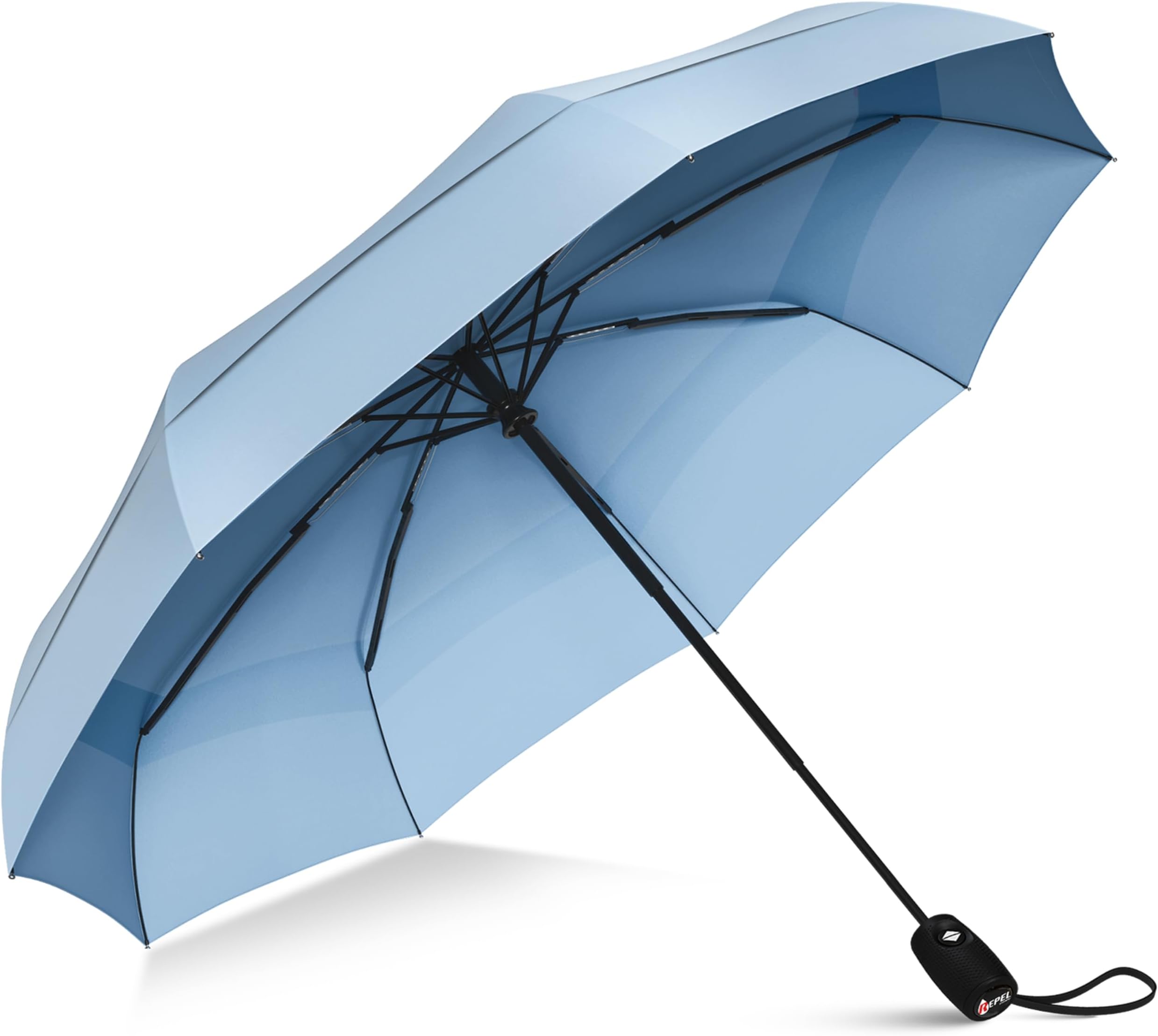 Windproof Travel Umbrellas for Rain - Easy Auto Open Close, Durable & Compact Umbrella, Strong Fiberglass Frame, Waterproof Canopy - Backpack, Purse, Portable Umbrella for Travel