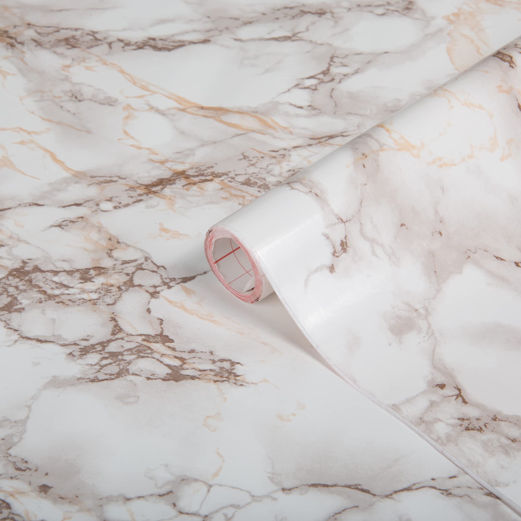 Vinyl Warehouse.co.uk Berry Vinyl Warehouse 15M X 67Cm D-C-Fix Cortes Brown Marble Sticky Back Vinyl Furniture & Kitchen Wrap (280-8113)