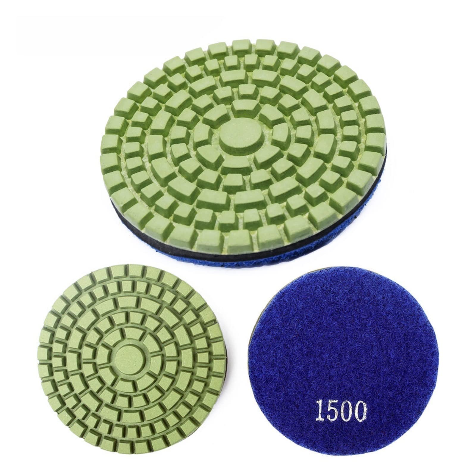 Almohadilla for pulir pisos de 3 pulgadas y 80 mm, 3 unidades por lote, almohadilla for pulir concreto con enlace de resina de diamante grueso, discos de lijado flexibles fangzi (Color : Grit