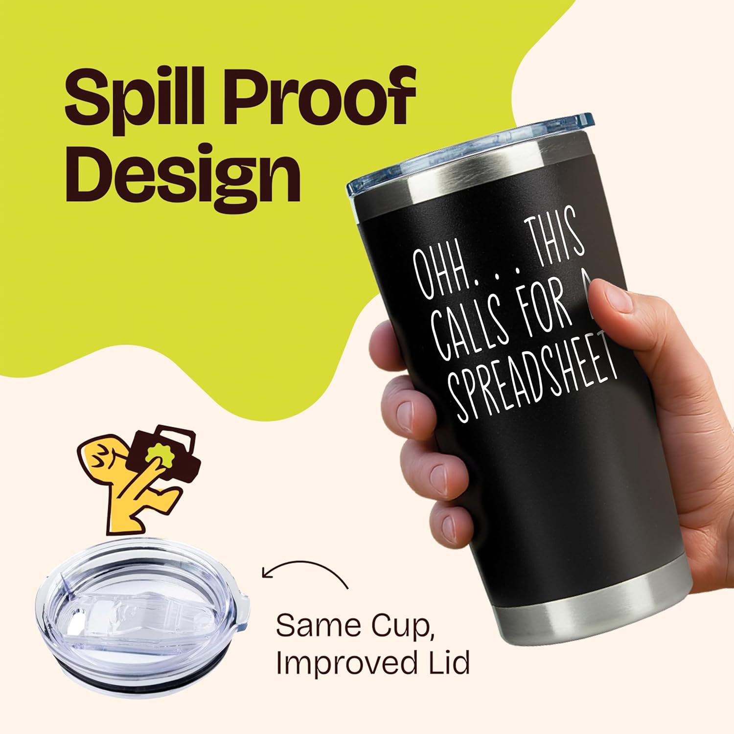 KLUBI Oh This Calls For A Spreadsheet Mug 20oz – Funny Accountant Mug, Excel Gifts for Accountants, CPA Gifts for Men & Women, Appreciation Gift, Spreadsheet Cup, Boss Coworker Office Gift - Image 6