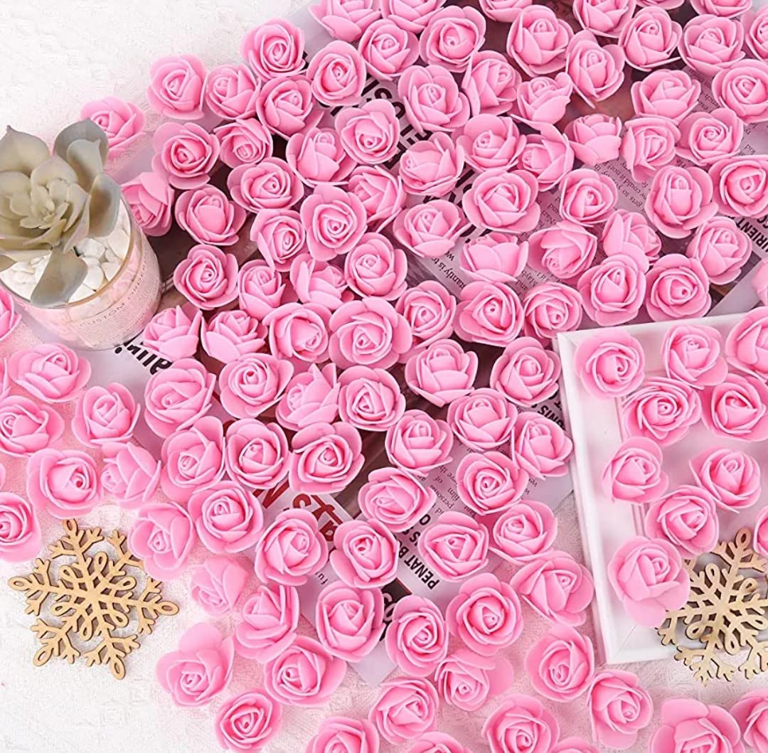 Pink Foam Flowers - Decorative Artificial Flowers -5