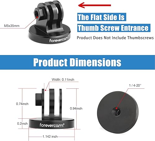 Miniatura 2 de Forevercam Adaptador de montaje de trípode de aluminio para Gopro Monopod Adaptador de montaje compatible con GoPro Hero 1312111098 Insta360 Akaso