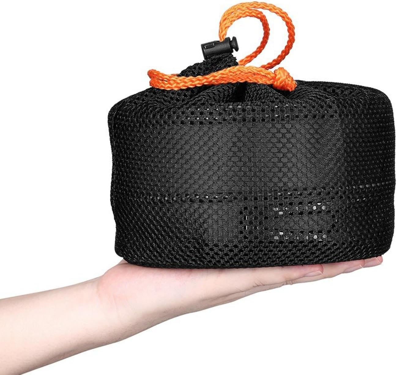 Camping Cookware Mess Kit, Lightweight Pot Pan Kettle with 2 Cups, Fork Spoon Kit Stainless Steel, Gray for Backpacking, Outdoor Camping Hiking and Picnic