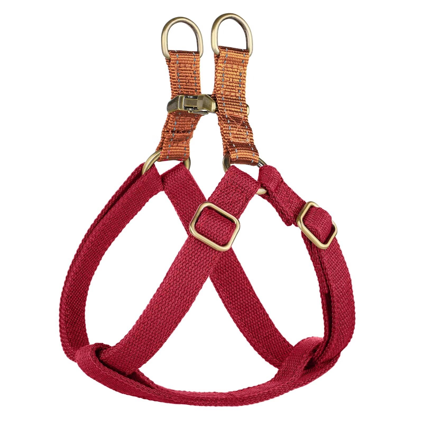 Didog Step in Dog Harnes for Medium Dogs, Red, M, Chest 19-28"