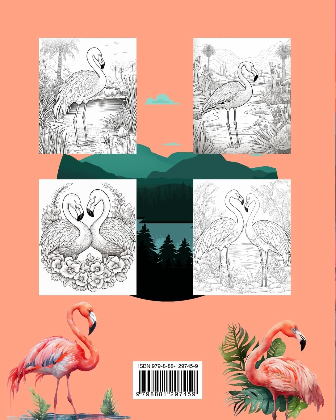 Libro para Colorear de Flamencos: 30 Hermosas Ilustraciones De Flamencos Para Adultos