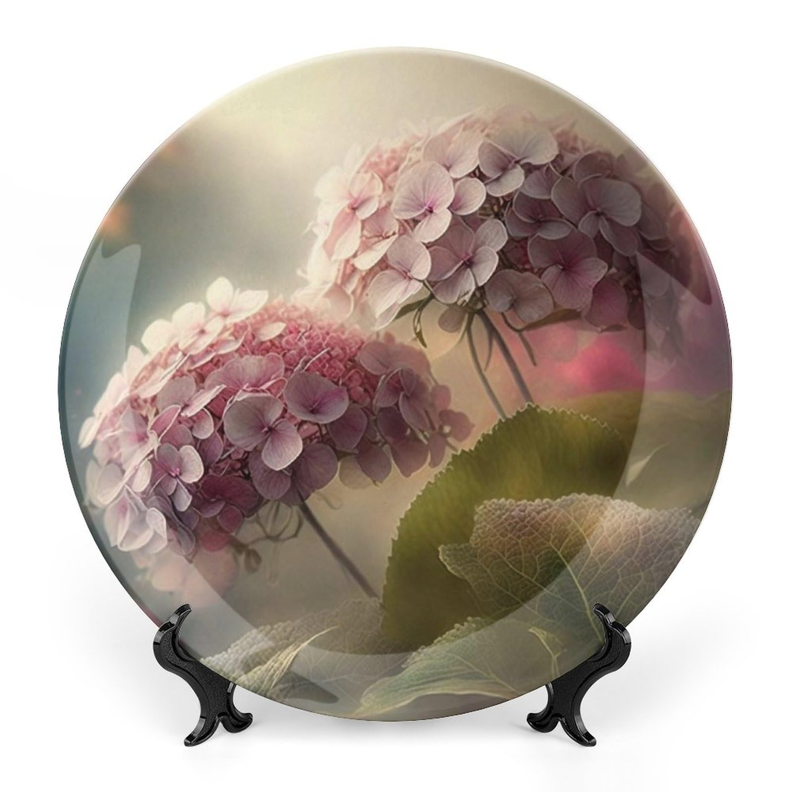 Piatti decorativi in ceramica con ortensia fiore per parete soggiorno sala da pranzo