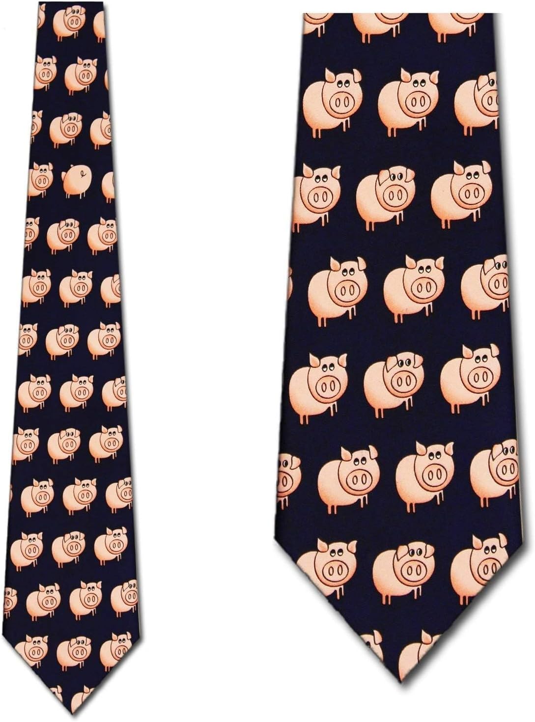 Three Rooker Small Pigs Allover Tie Mens Necktie