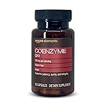 Amazon Elements Vegan CoQ10 100 mg - Normal Energy Production, Supports Cardiovascular Health - 2 Month Supply (60 Capsules)