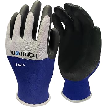 1 Pair of Electricians Gloves 500 V Protective Work Gloves Men's Rubber Gloves for Electricians and Maintenance Professionals Electrical Maintenance DIY or Garden