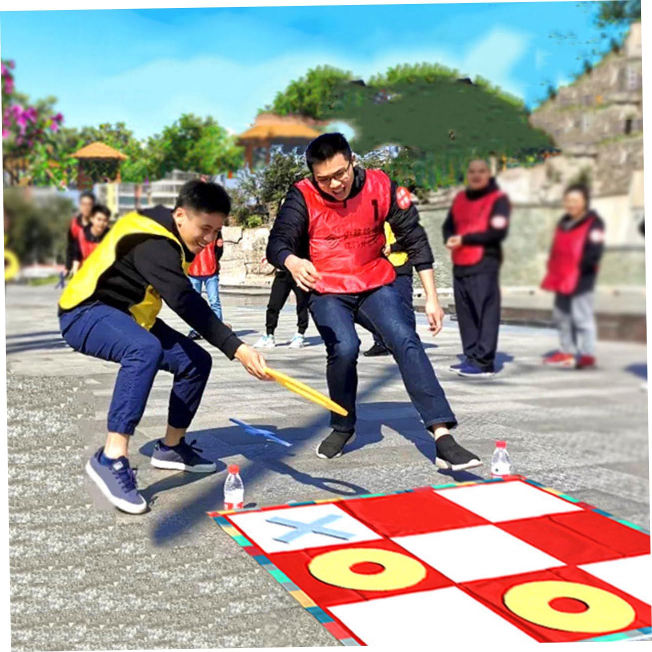 FRCOLOR Juego Gigante de Dedos para Exterior y Interior con Montaje Fácil y Estructura Estable, Adecuado para Juegos Familiares al Aire Libre y Diversión para Adultos y Niños