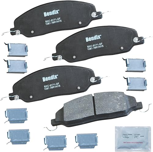 Vista 292 de Bendix Priority1 CFC1035 Pastillas de freno delanteras de cerámica para modelos seleccionados Chevrolet Aveo, Aveo5, Optra, Spark, Spark EV, Pontiac