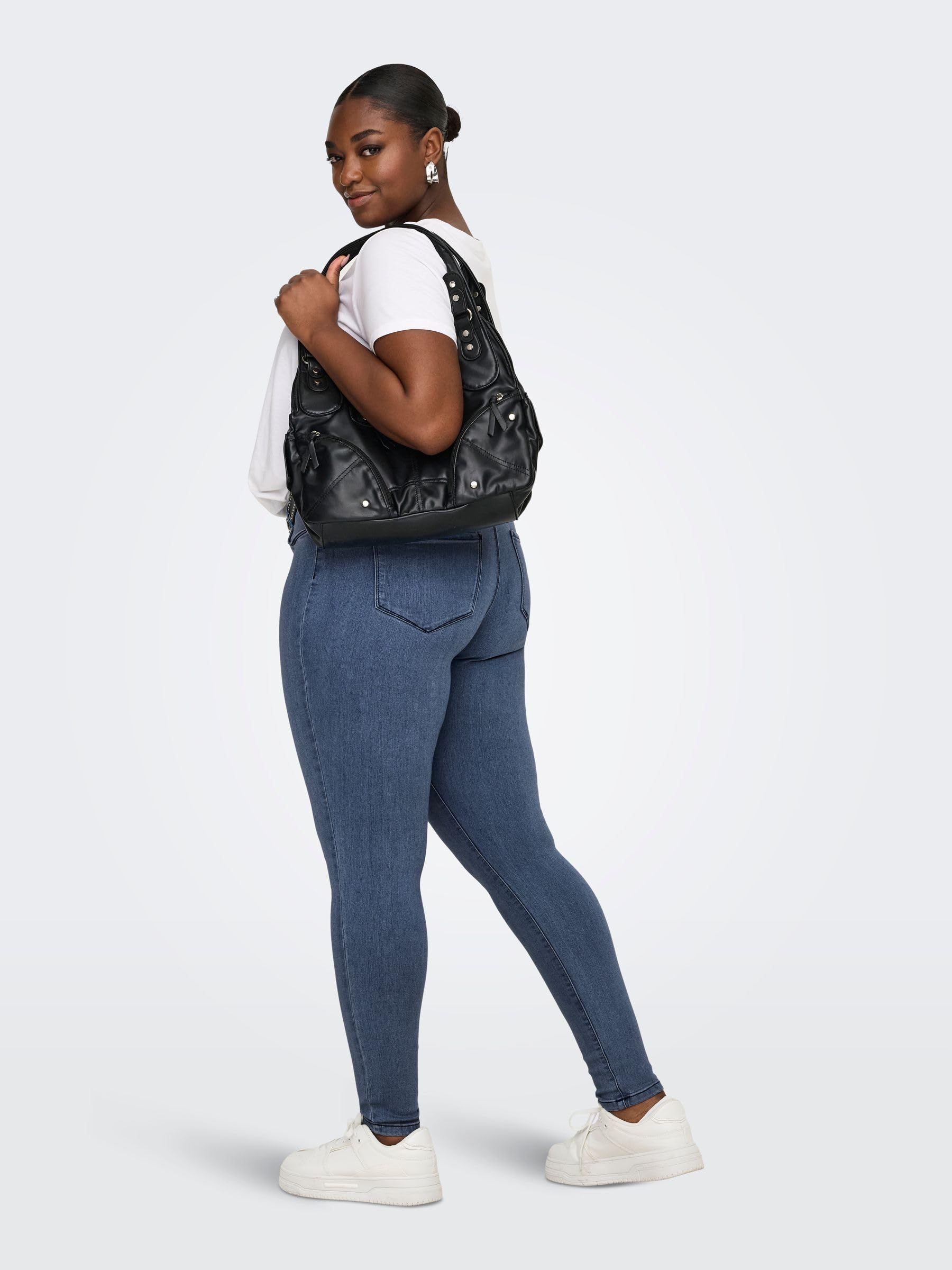 Only Carmakoma Carthunder Push Up Reg Skinny Jeans Noos - Jean Skinny - Skinny - Femme