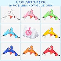 Vista 5 de Zhengmy 16 Pcs Mini Hot Glue Gun with 40 Sticks Crafts Hot Glue Guns High Temp Repairs Kit for School DIY Arts Class Projects Office Home Quick