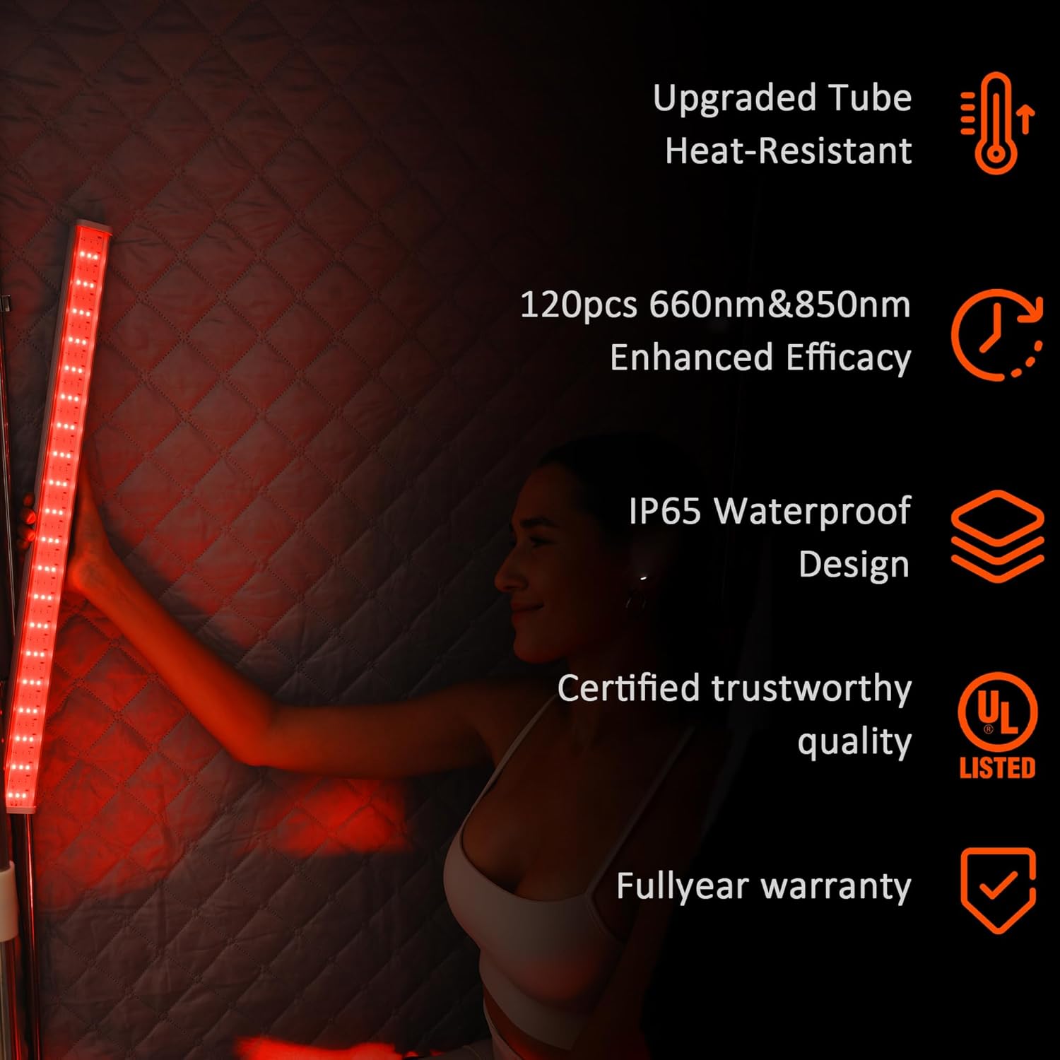Red Light for Sauna 660nm and 850nm Infrared Therapy Panel for Portable Sauna Accessories