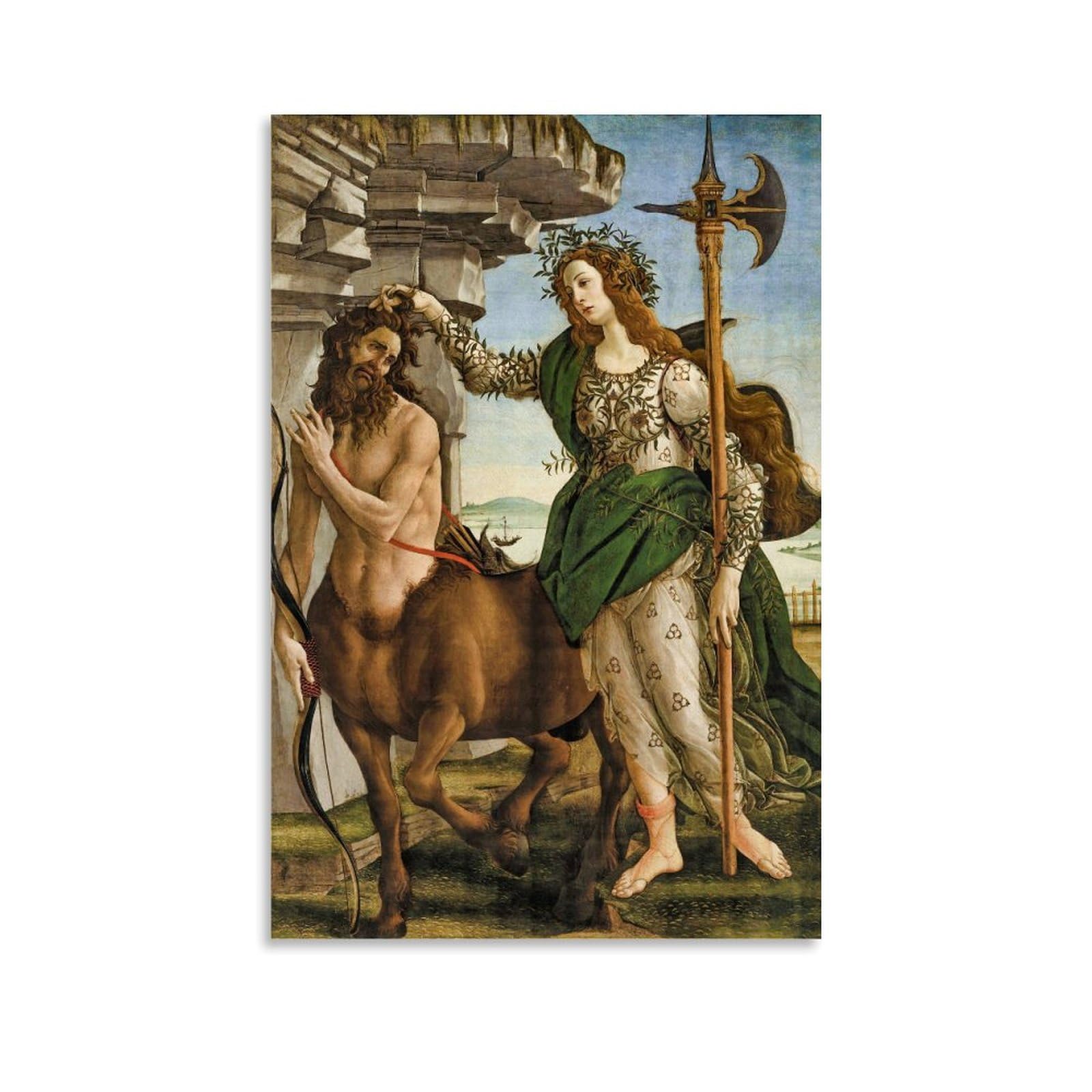 XuXueCC Sandro Botticelli Wall Art Prints Paintings Poster Pallas And The Centaur Decorative Painting Canvas Wall Art Living Rooms Bedroom Painting Unframe 16x24inch(40x60cm)