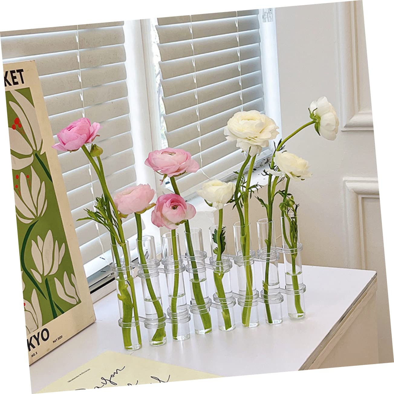 ULTECHNOVO Tubes De Propagation Verre Transparent Jardinière Suspendue pour Petites Plantes Vase à Essai pour Bureau Intérieur