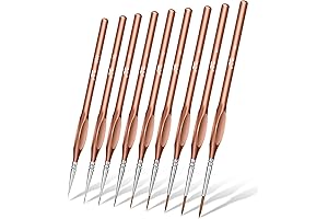 Mr. Pen Rose Gold Detail Paint Brushes Set of 9