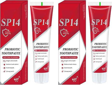 Sp-14 Probiotics Brightening Toothpaste Ultra Whitening Probiotics Toothpastes Deep Cleaning Oral Care Toothpaste,120g 2pcs