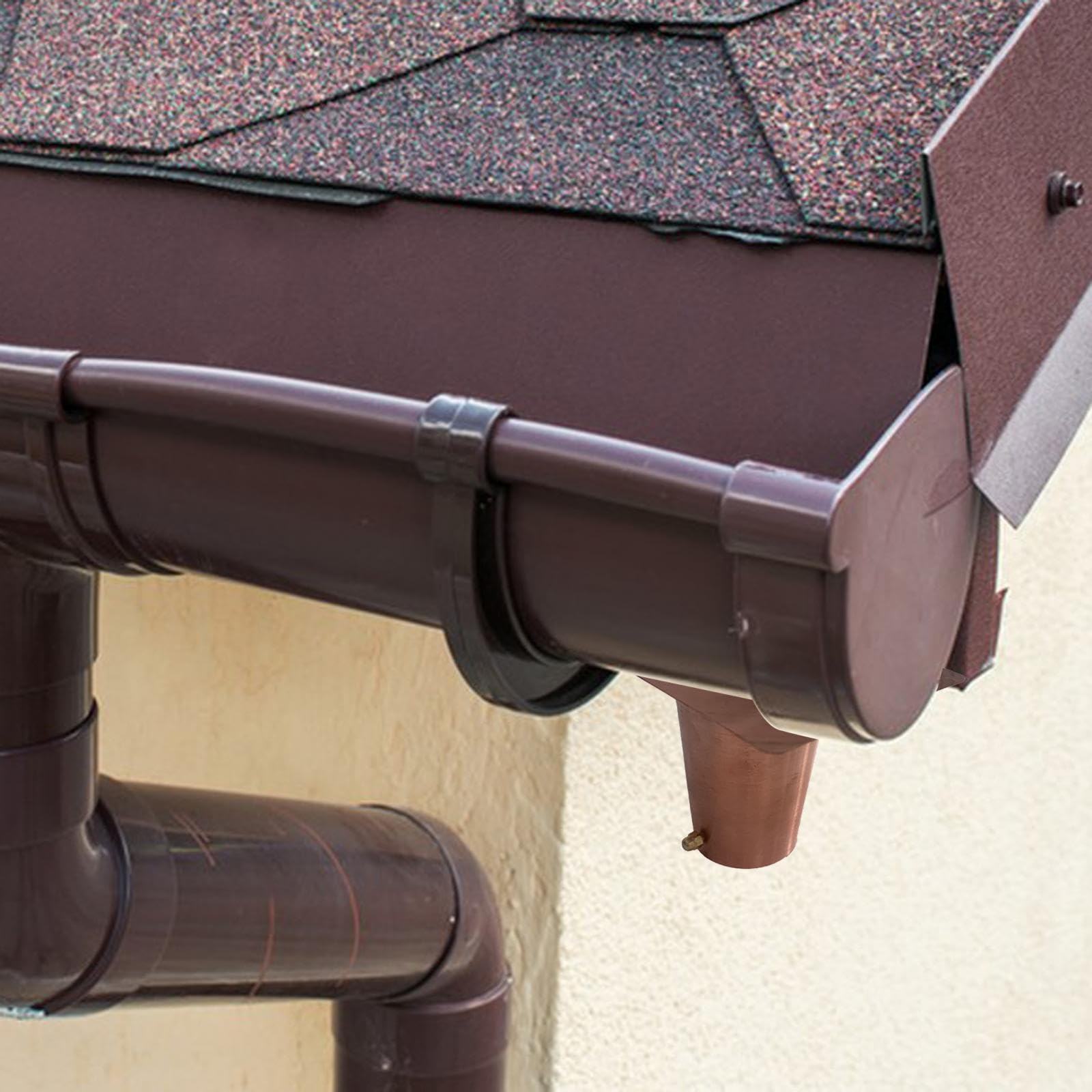 Accessorio per l'installazione dell'adattatore per grondaia della Catena della Pioggia Costruzione Robusta con bulloni prigionieri per l'uscita, Rame