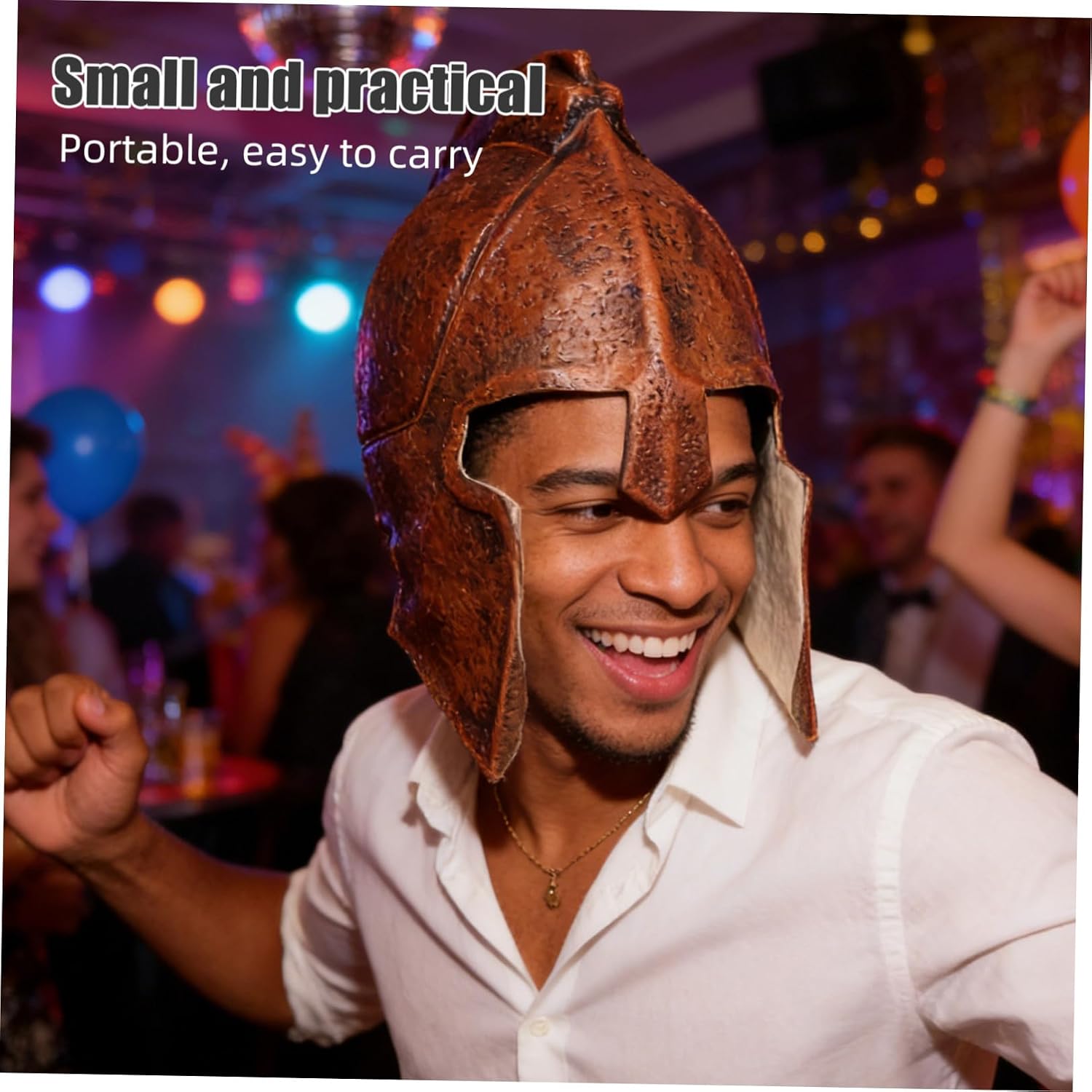 Medieval Viking Helmet Cosplay Prop Realistic Viking Party Hat for Men Women Festival Costume Role Play Accessories